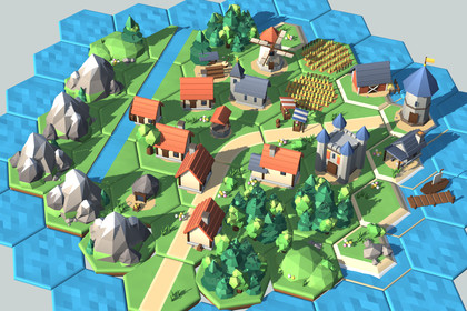 Hex Hamlet — Cute Medieval 3D Hex Kit