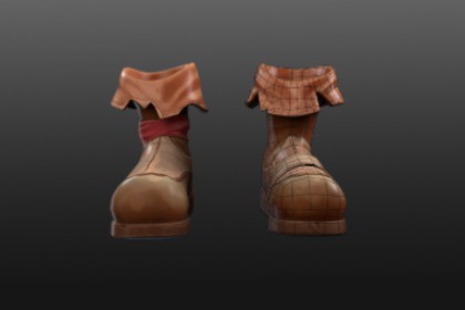 Stylised Casual Boots l Game Ready l Handpainted