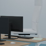 Modern Office Set Low Poly