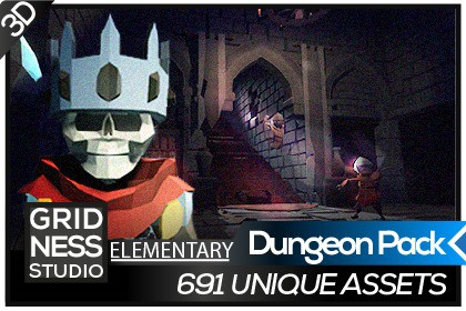 Elementary Dungeon Pack - Low Poly 3D Art by Gridness