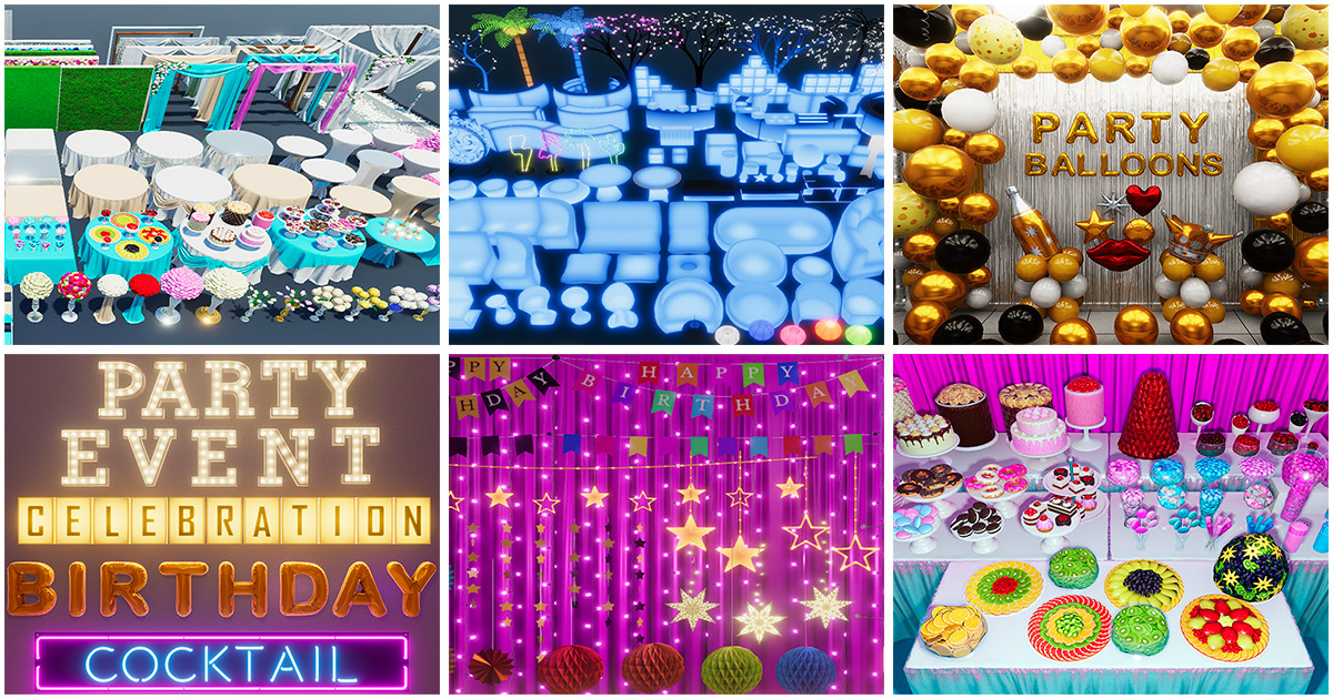 Party Props Bundle | 3D Props | Unity Asset Store
