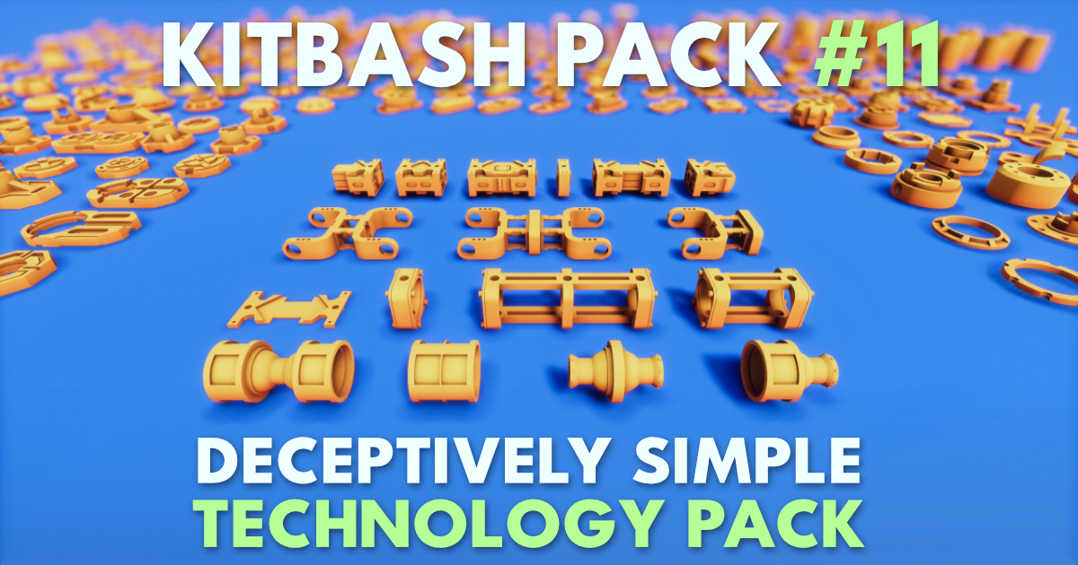 3d Tech Kitbash Simple Technology Kitbash #11 | 3D Industrial | Unity Asset Store