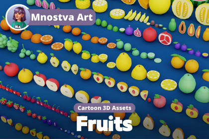 Cartoon Fruit Garden – Cozy Stylized 3D Asset Pack