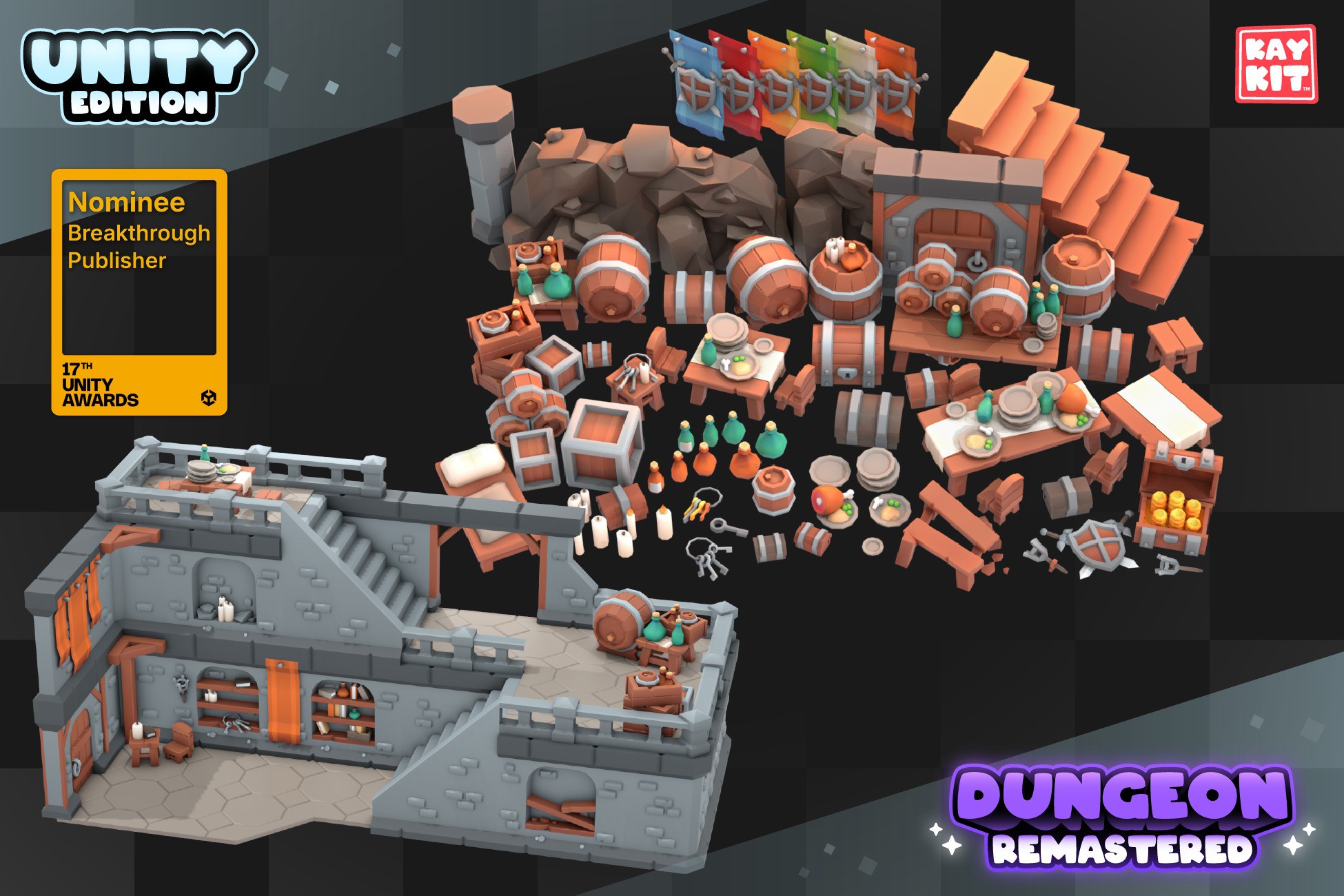 KayKit - Dungeon Remastered Pack (for Unity) | 3D Dungeons | Unity ...