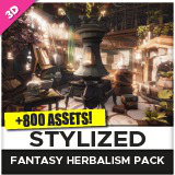 STYLIZED Fantasy Herbalism Pack - Low Poly 3D Art