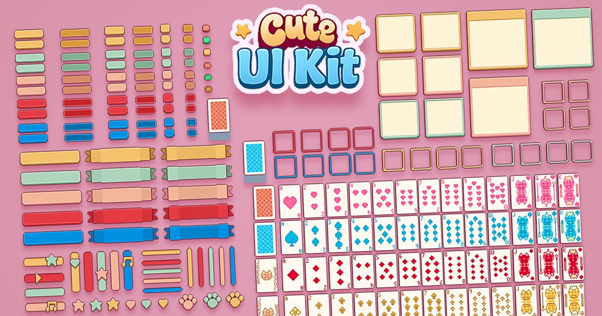 Cute Pixel Art UI/GUI Kit | 2D Icons | Unity Asset Store