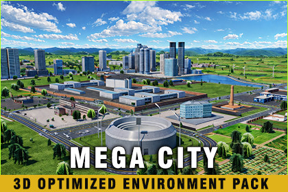 Mega Open World City Simulator Environment Pack Realistic city Transport Assets