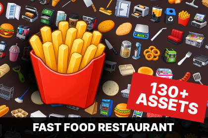 Fast Food Restaurant Burger Kitchen Cooking Management Icons Pack