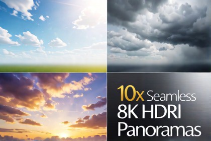 Sky And Clouds HDRI 8K Panorama Pack