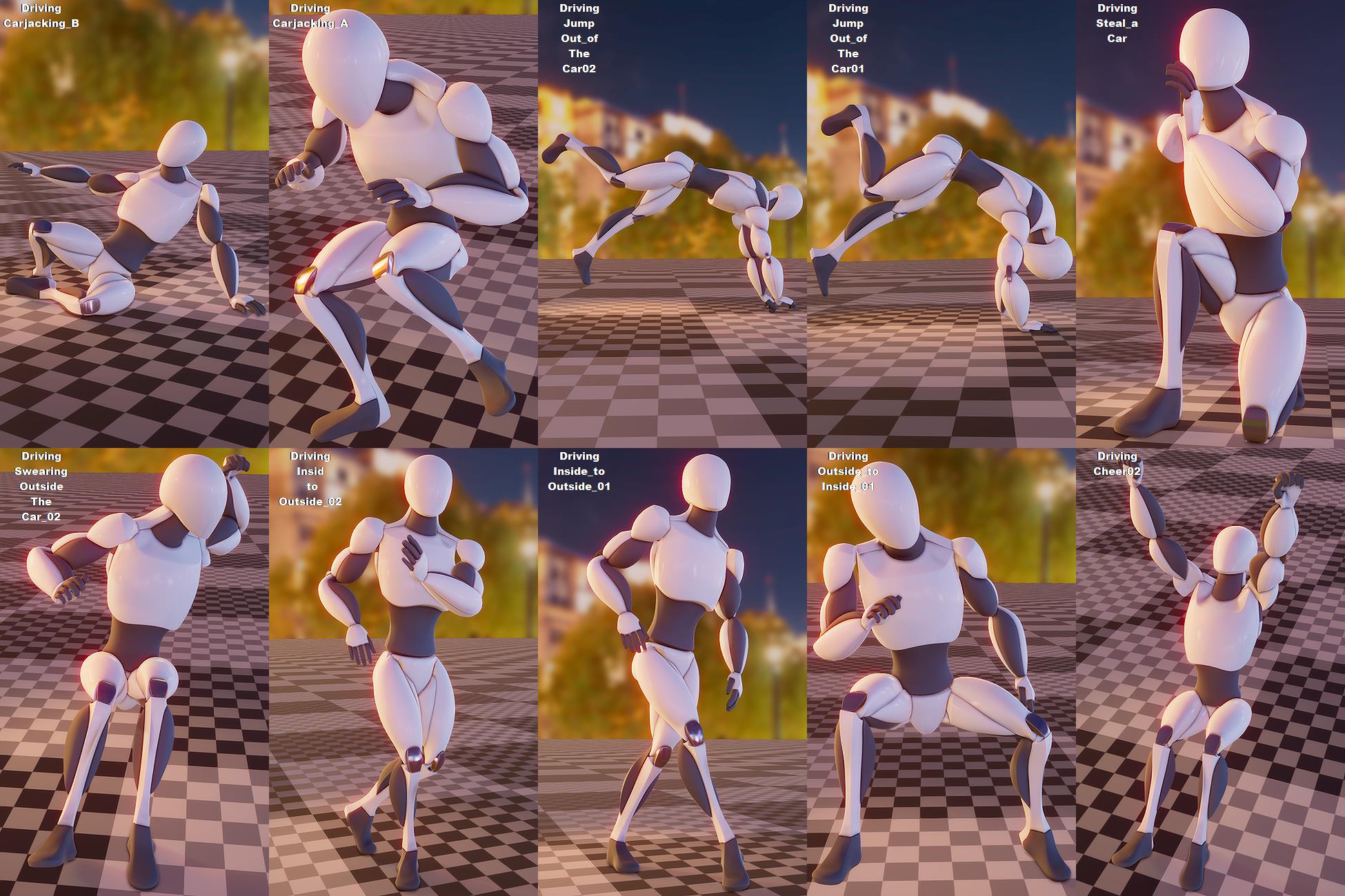 AA_female_driving | 3D 动画 | Unity Asset Store