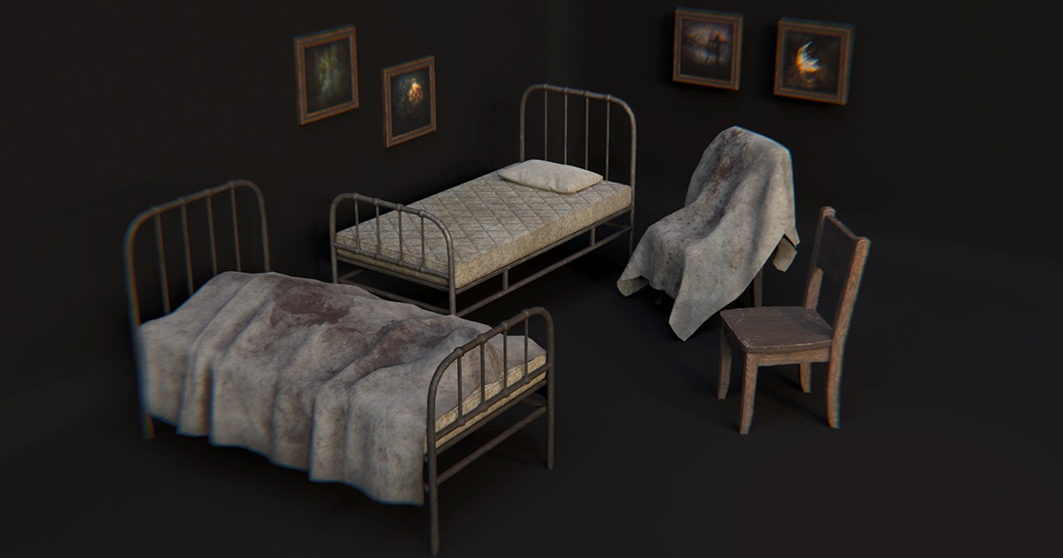 Horror Room Props | 3D Interior | Unity Asset Store