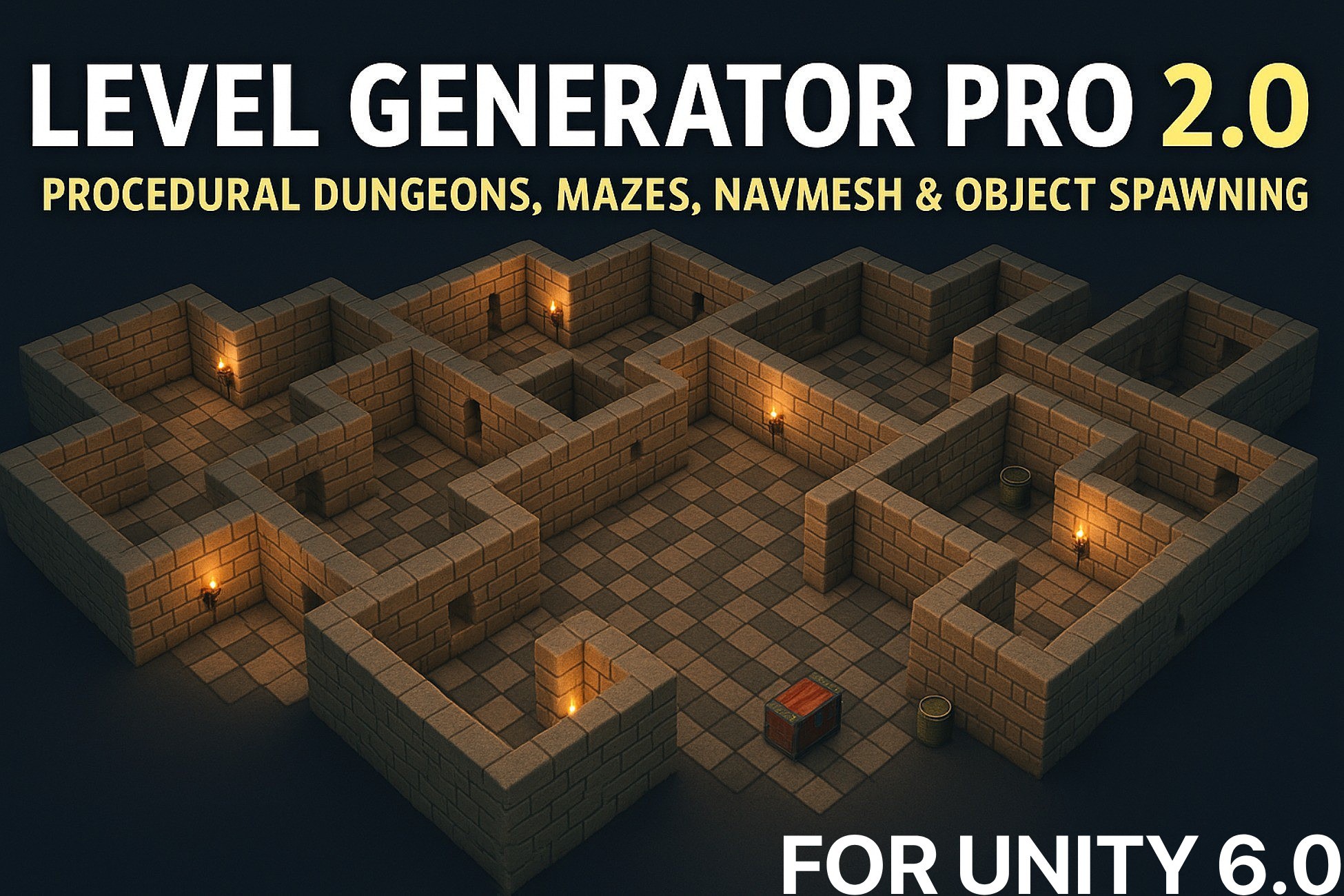 Level Generator Pro 2.0 - Procedural Dungeons, Mazes, NavMesh & For ...