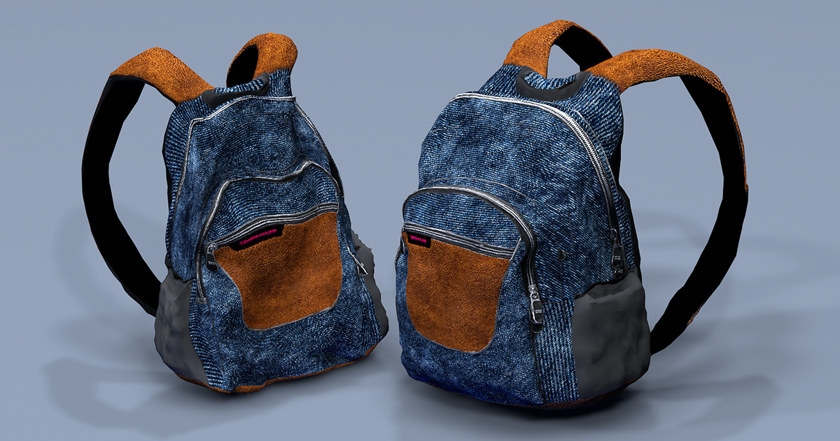 8 backpacks (empty and full mesh) | 3D Props | Unity Asset Store