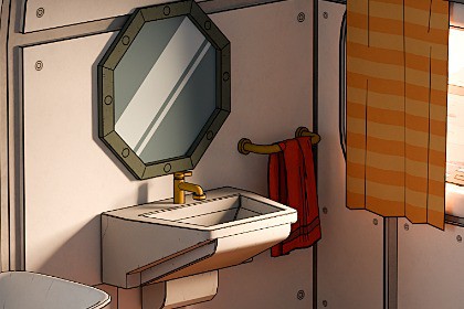 Bathroom Space Base - Cartoon Style