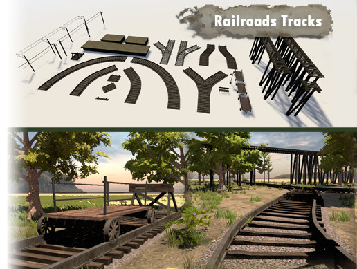 Old Railroads Tracks | 3D Roadways | Unity Asset Store