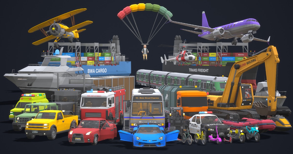 Unity Asset Vehicles BlendPoly City Vehicles - Low Poly Assets | 3D Vehicles | Unity Asset Store