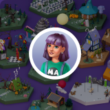 Low Poly Mystical Halloween Set