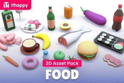 Food FREE - Low Poly 3D Models Pack