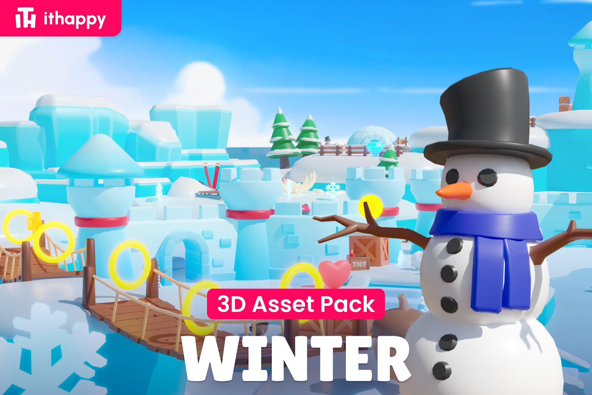 Location Winter - Low Poly 3D Models Pack