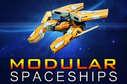 Sci-Fi Modular Spaceship Meteor Mantis