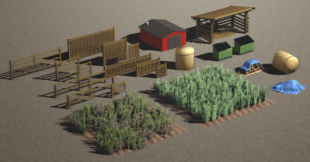 Farm Layout Unity Map Farm Field Details Pack | 3D Landscapes | Unity Asset Store