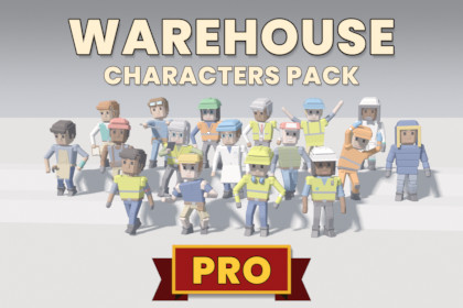 Warehouse Characters Pack - Low-Poly Rigged Warehouse Cast