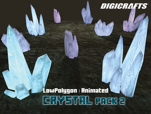 Low Polygon Animated Crystal Pack 2 | 3D Props | Unity Asset Store