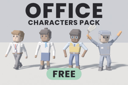 Free Office Characters Pack Lite - Low-Poly Rigged Office Cast