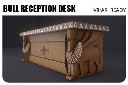 Bull Reception Desk - Game Ready