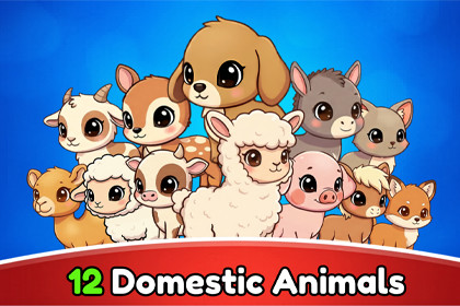 12 Domestic animal - 2D Animated Character