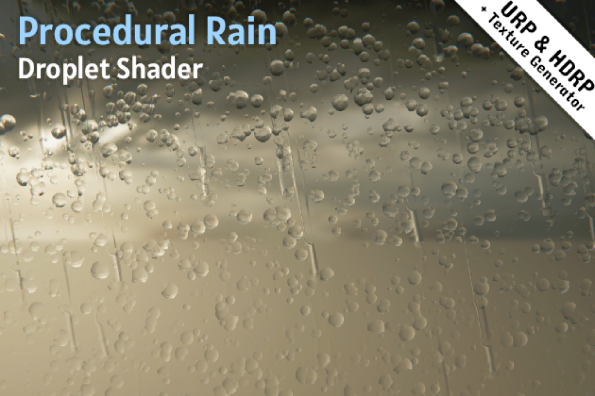 Procedural Rain Droplet Shader HDRP & URP