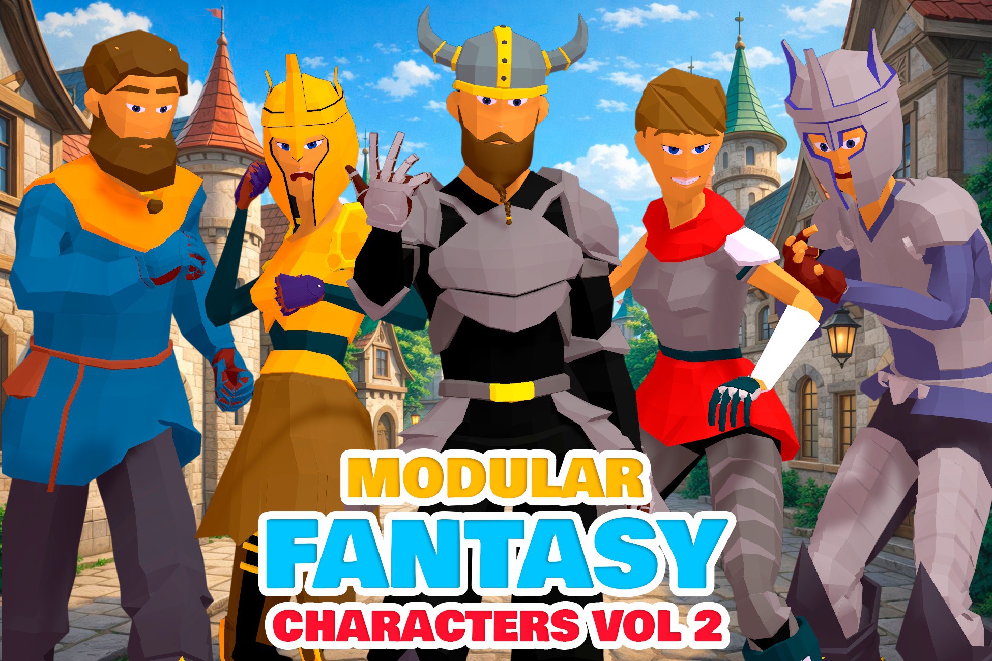 Stylized Fantasy Knight Characters Vol 2 | 3D Humanoids | Unity Asset Store