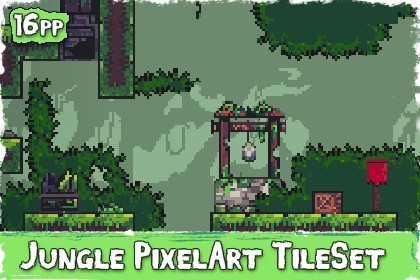 Fantastic Jungle Pixel Art Set