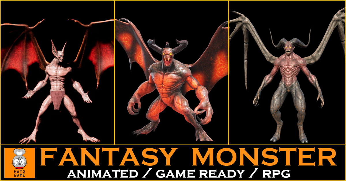 01_Monster Bundle 14 | 3D Characters | Unity Asset Store