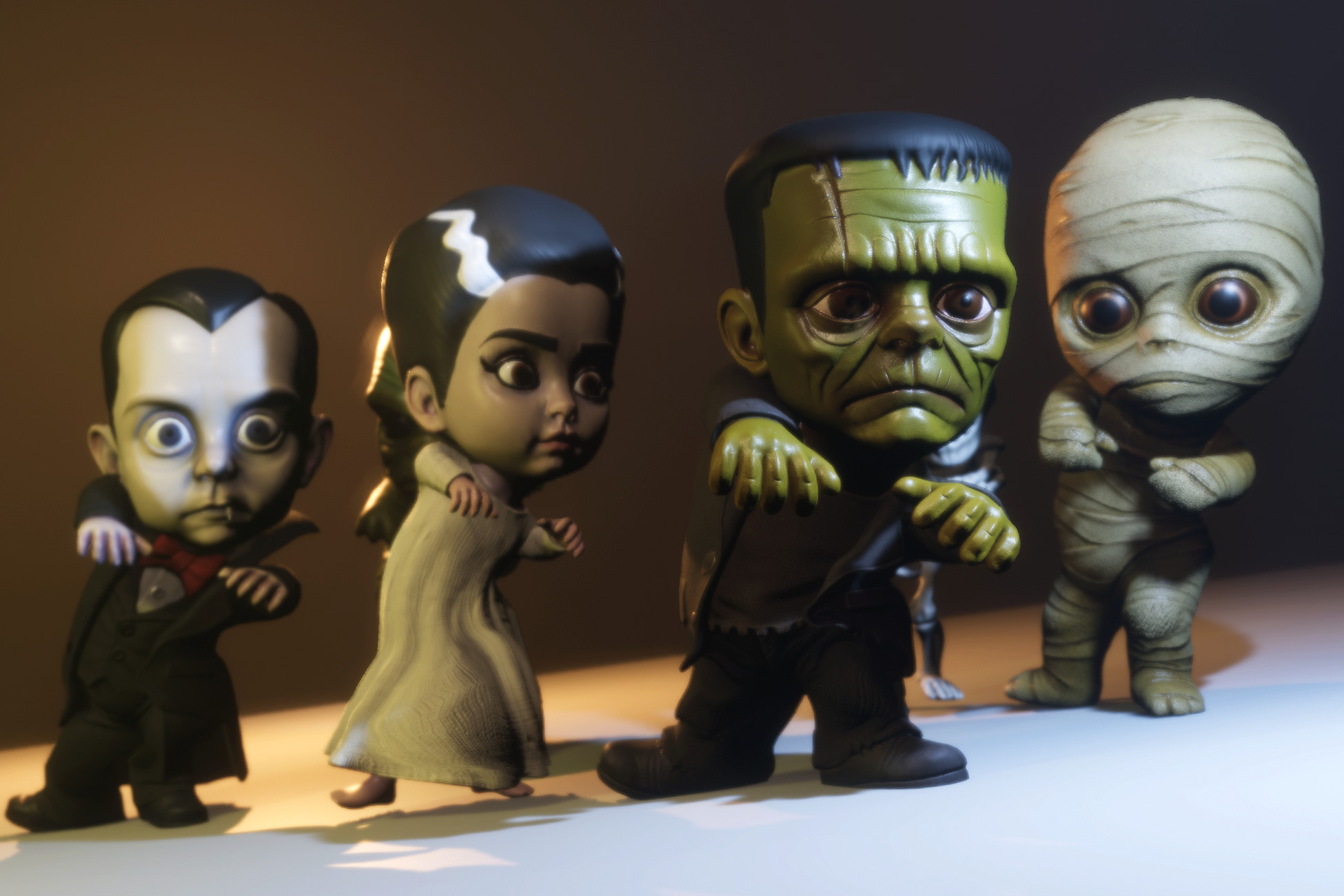 Chibi Monster Halloween Film Classics | 3D Characters | Unity Asset Store