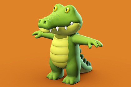 Cartoon Crocodile - Lowpoly Stylized Animal Pack