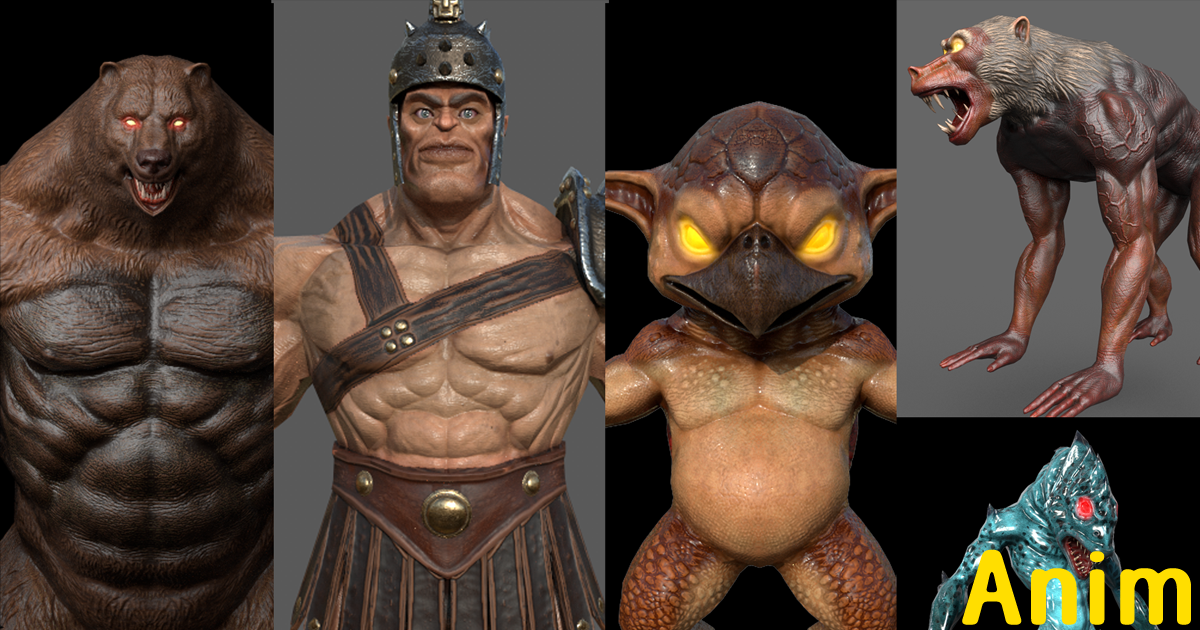 5 Monster Animation pack | 3D Characters | Unity Asset Store