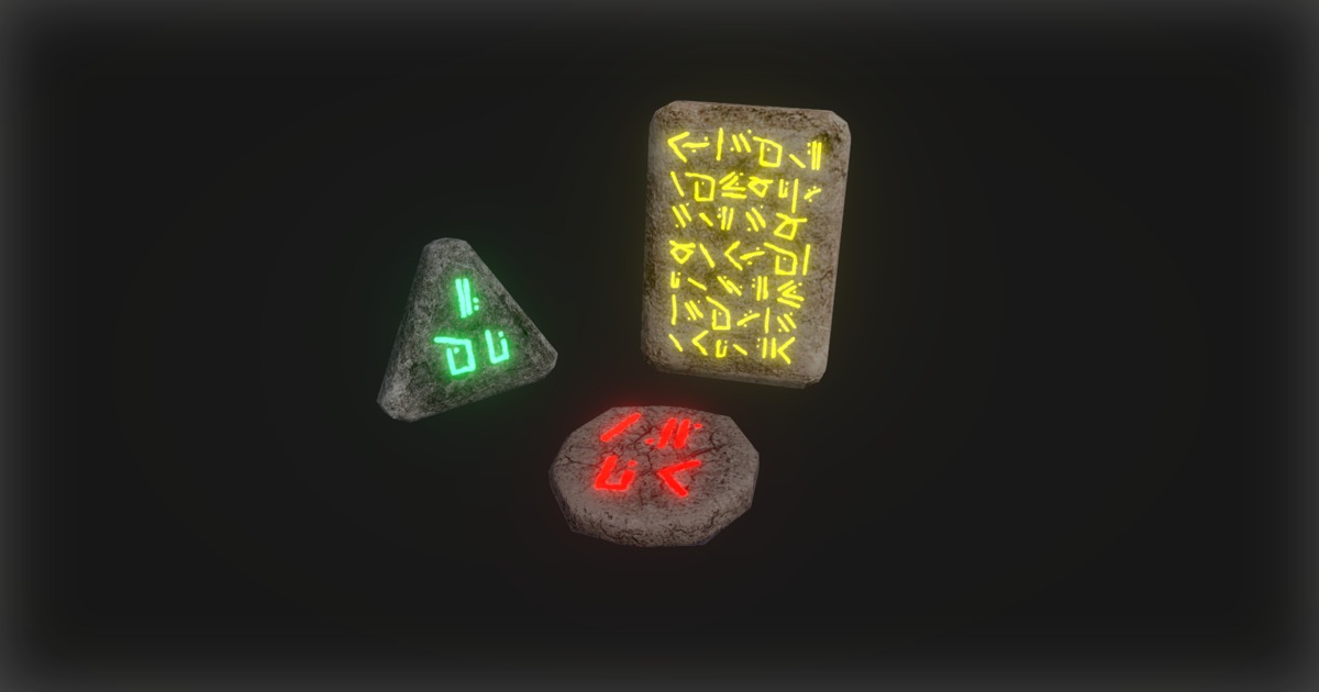 Unity Rune Planks with Runes | 3D 소품 | Unity Asset Store