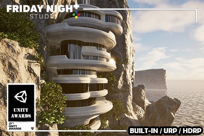 Futuristic Cliffside Habitat – Modular Sci-Fi Environment