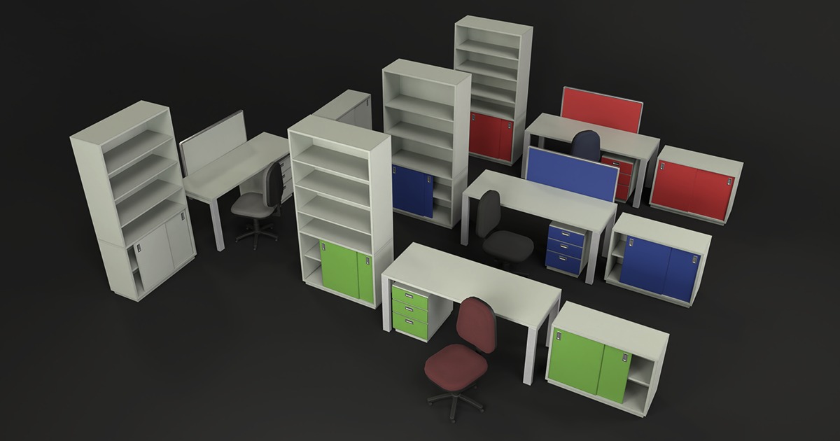 Simple Office Set | 3D Interior | Unity Asset Store