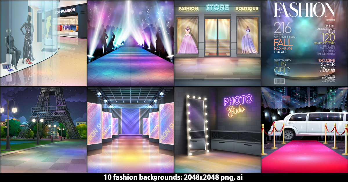 Fashion Backgrounds 2 | 2D Textures & Materials | Unity Asset Store