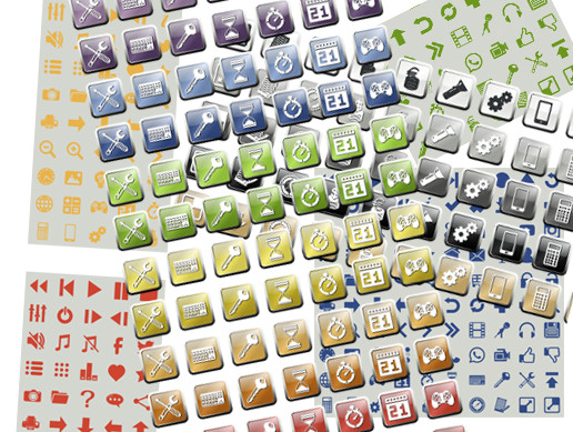 Unity Fancy Buttons Color Buttons Set 2. | 2D Icons | Unity Asset Store