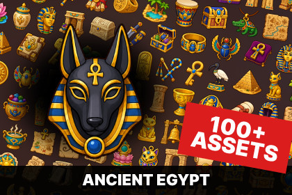 Ancient Egyptian Relics Treasure Artifacts Tomb Icons Pack