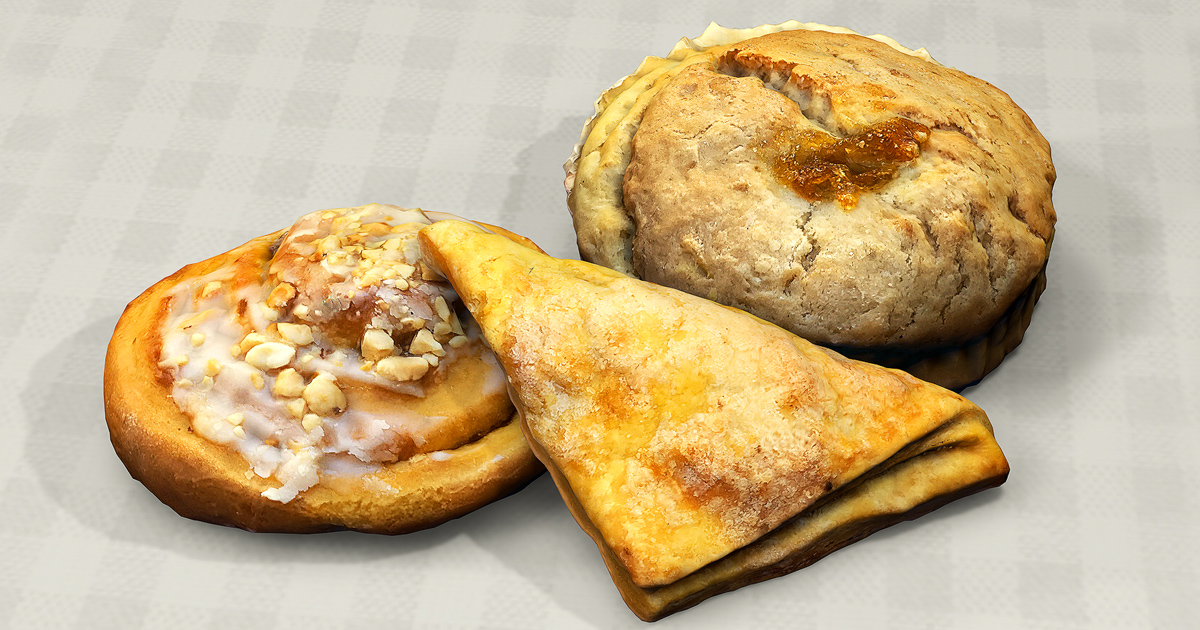 Three Sweet Breads | 3D Food | Unity Asset Store