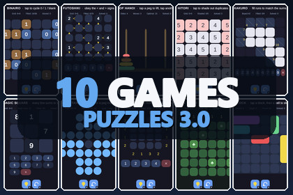 Mini Game Templates Puzzles 3.0 - 10 Puzzles Starters for Unity