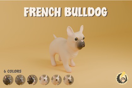 Animated French Bulldog