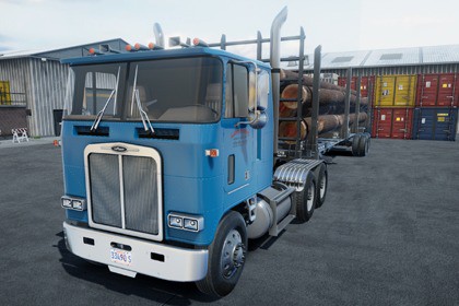 Cabover log truck