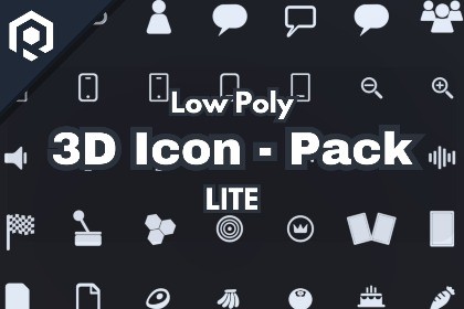 Low Poly 3D Icons - Pack Lite
