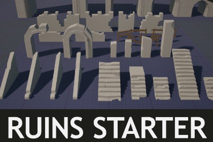 Medieval Ruins Blockout Modular Pack – Fast Level Prototyping