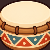African Tribal Culture Village Crafts Weapons Food Resources Icons Pack